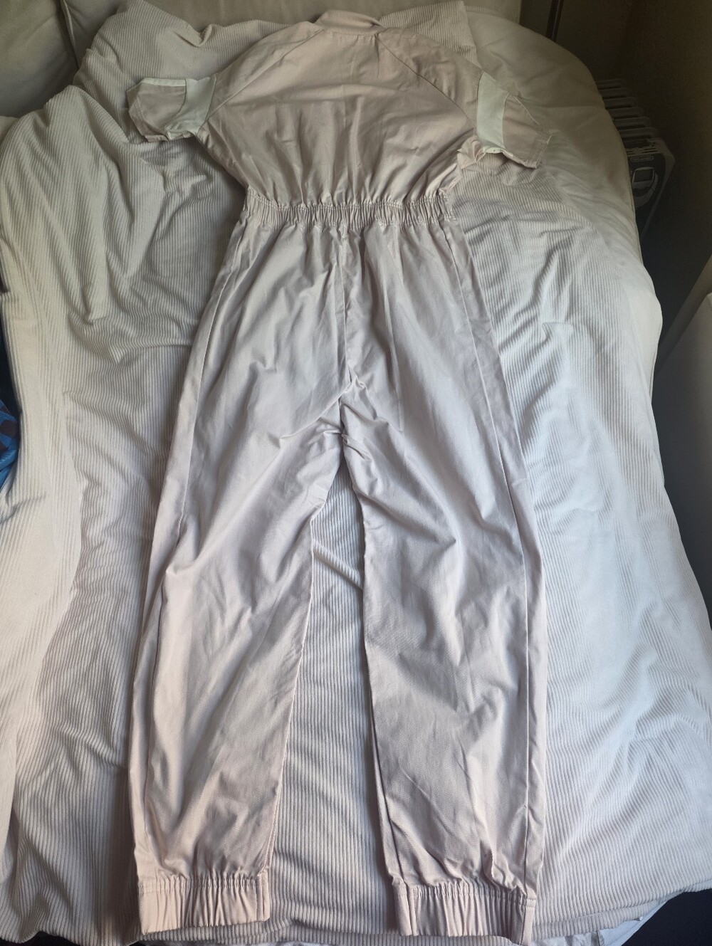 Adidas Women's Tiro Jumpuit Crystal Linen Off White Bnwt - Picture 4 of 9